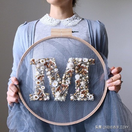 手工diy刺绣分享60款,干花刺绣作品图片