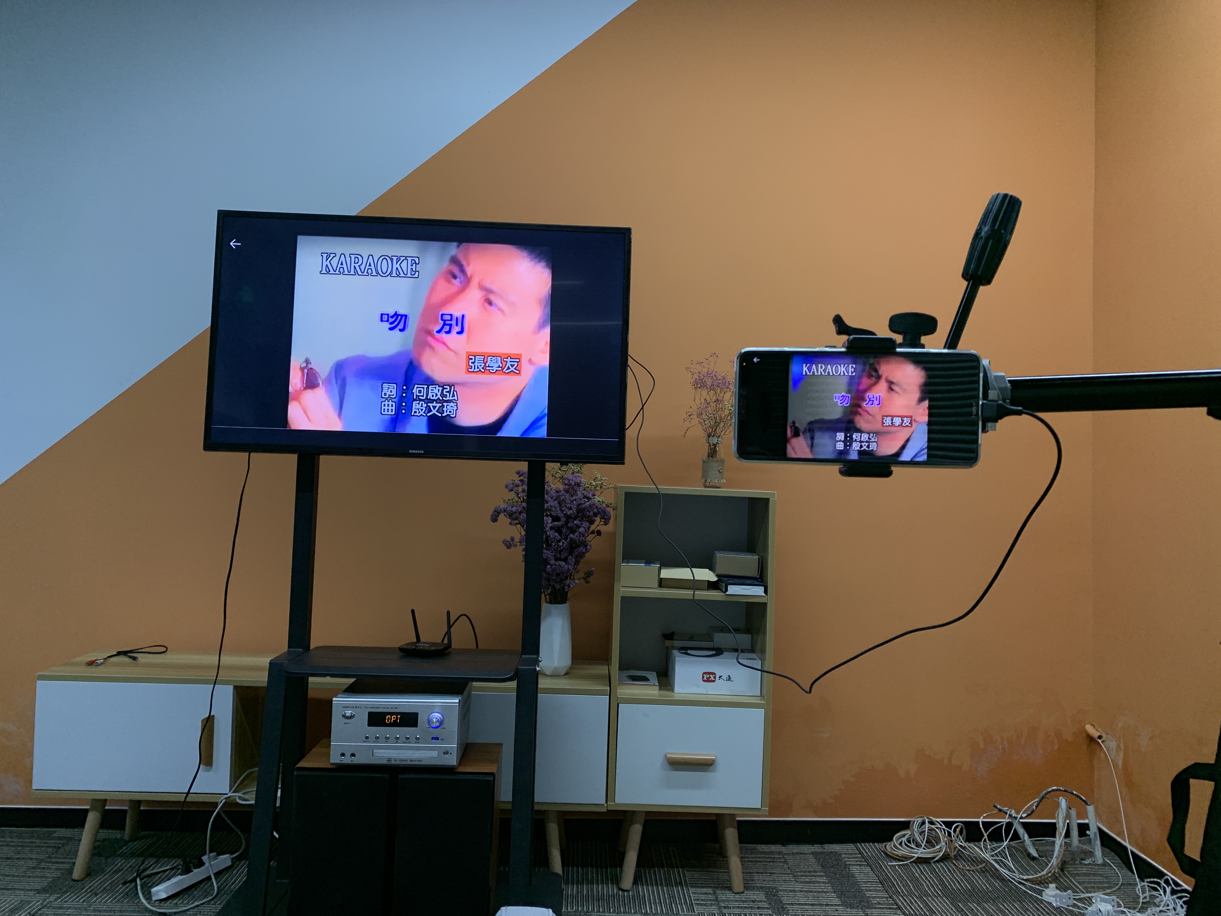 用5.0蓝牙接收器,复活老功放音响,连接电视不充会员无限K歌