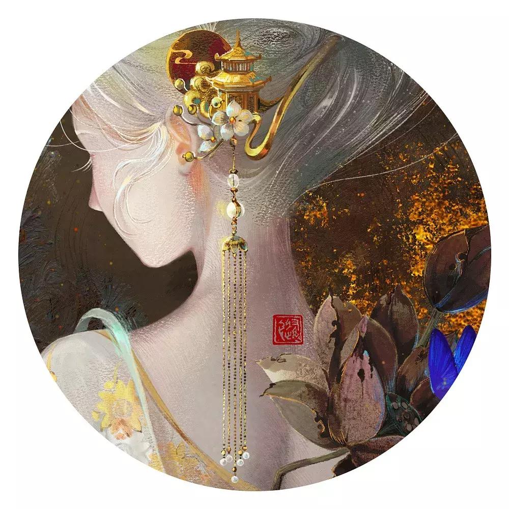 看完她笔下的古风美人,才知英雄难过美人关,一颦一笑让你醉倒