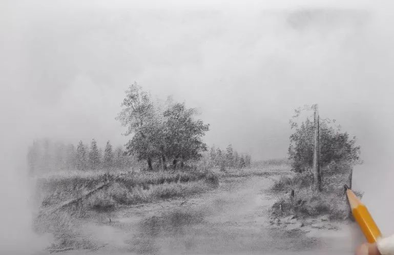 素描风景画基础教学,素描画法风景基础教程