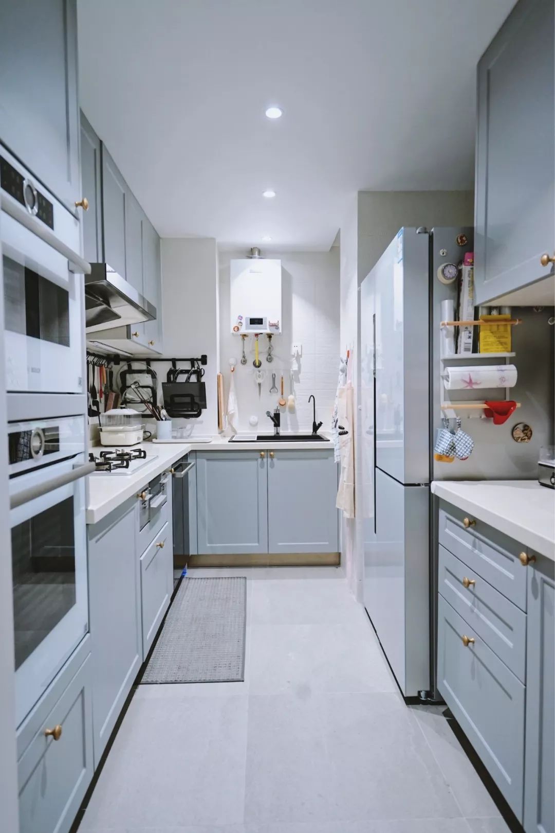 厨房橱柜门新中式款式和颜色,橱柜门颜色香芋色