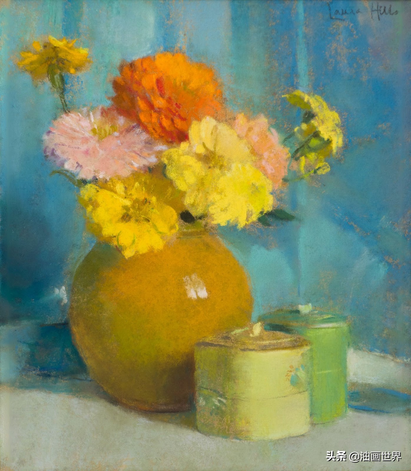 英国画家安妮静物花卉,美国女画家简莱特曼花卉作品