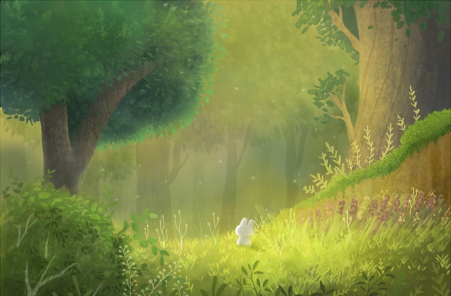 类似于粉兔兔的插画,兔耳少女插画日本