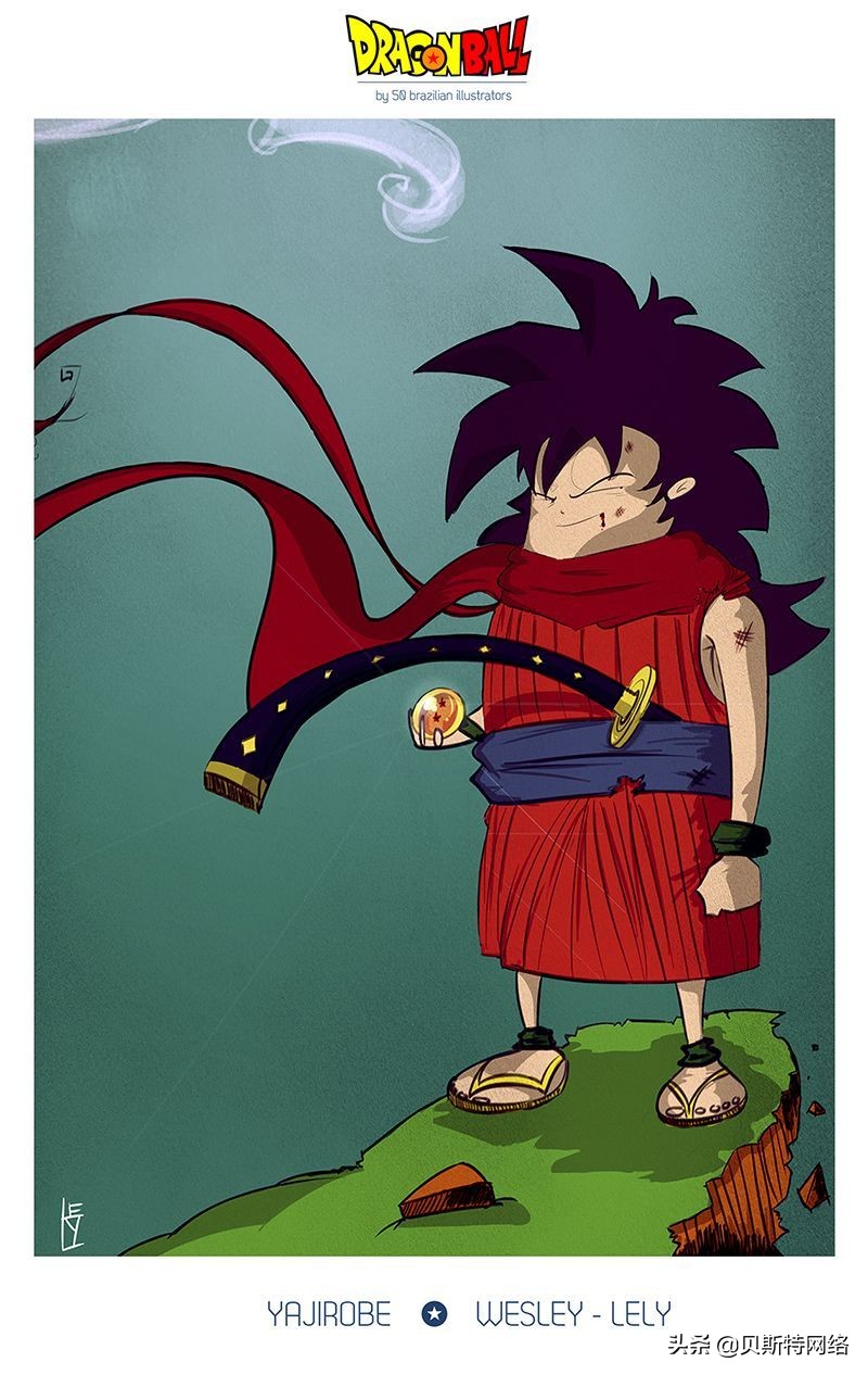 日本动漫插画师七龙珠,手绘龙珠经典插画