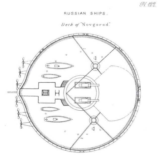 外形奇特的圆盘战舰,一开炮就原地打转,战争中毫无战果