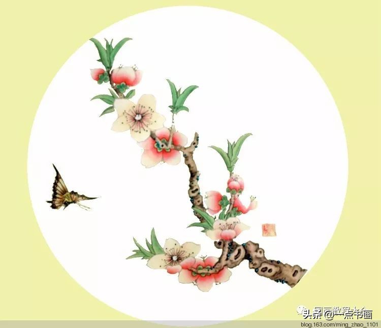 国画桃花颜色怎么调,徐湛教桃花国画画法