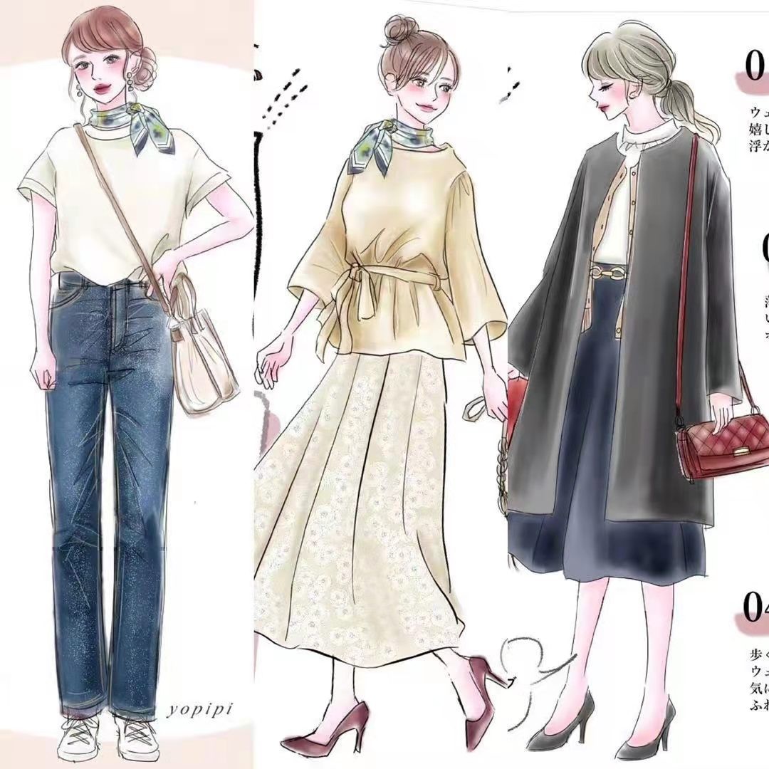 铅笔手绘时装效果图,时装效果图手绘系列