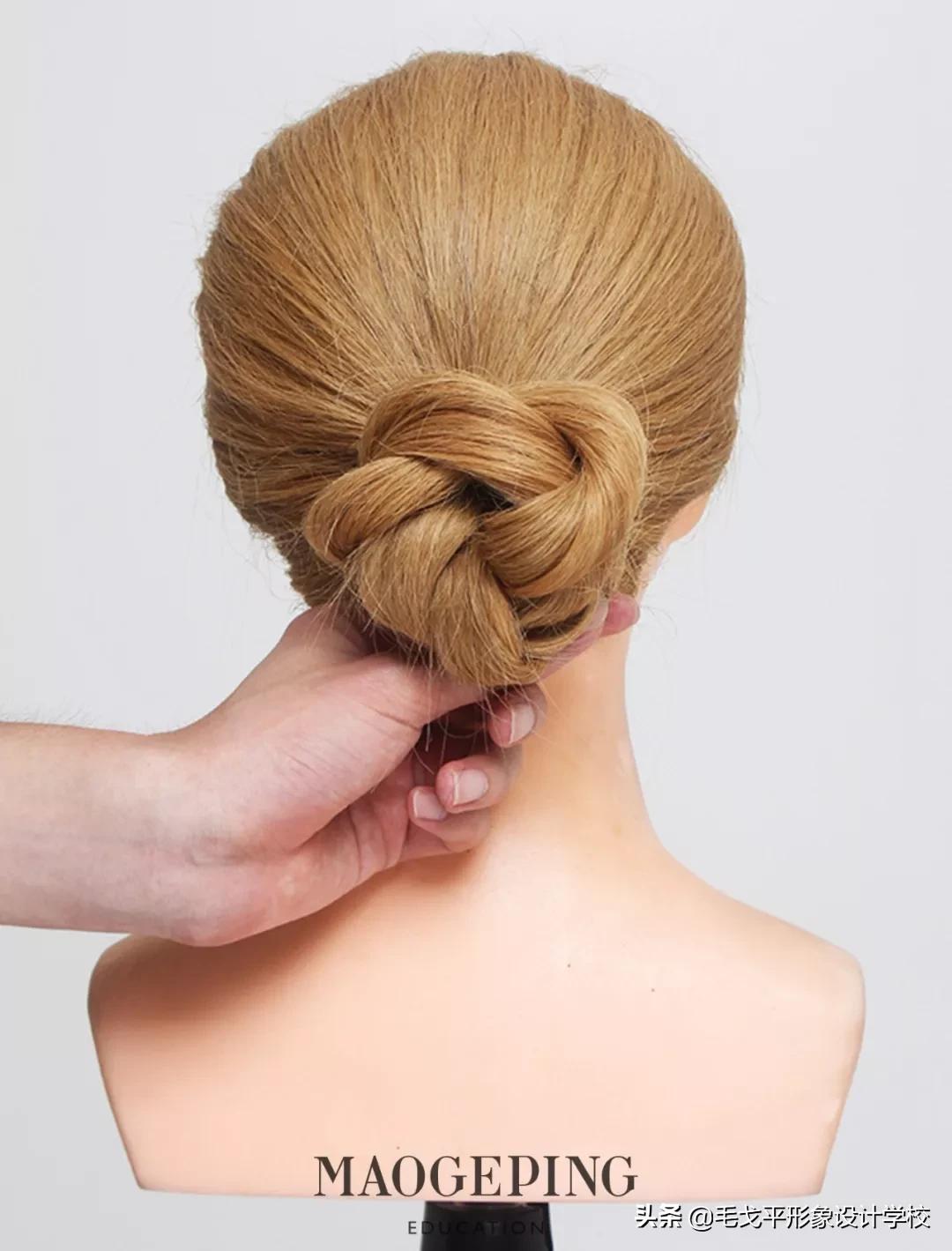 发量少也能顶部饱满的盘发,发量少的怎么盘发好看
