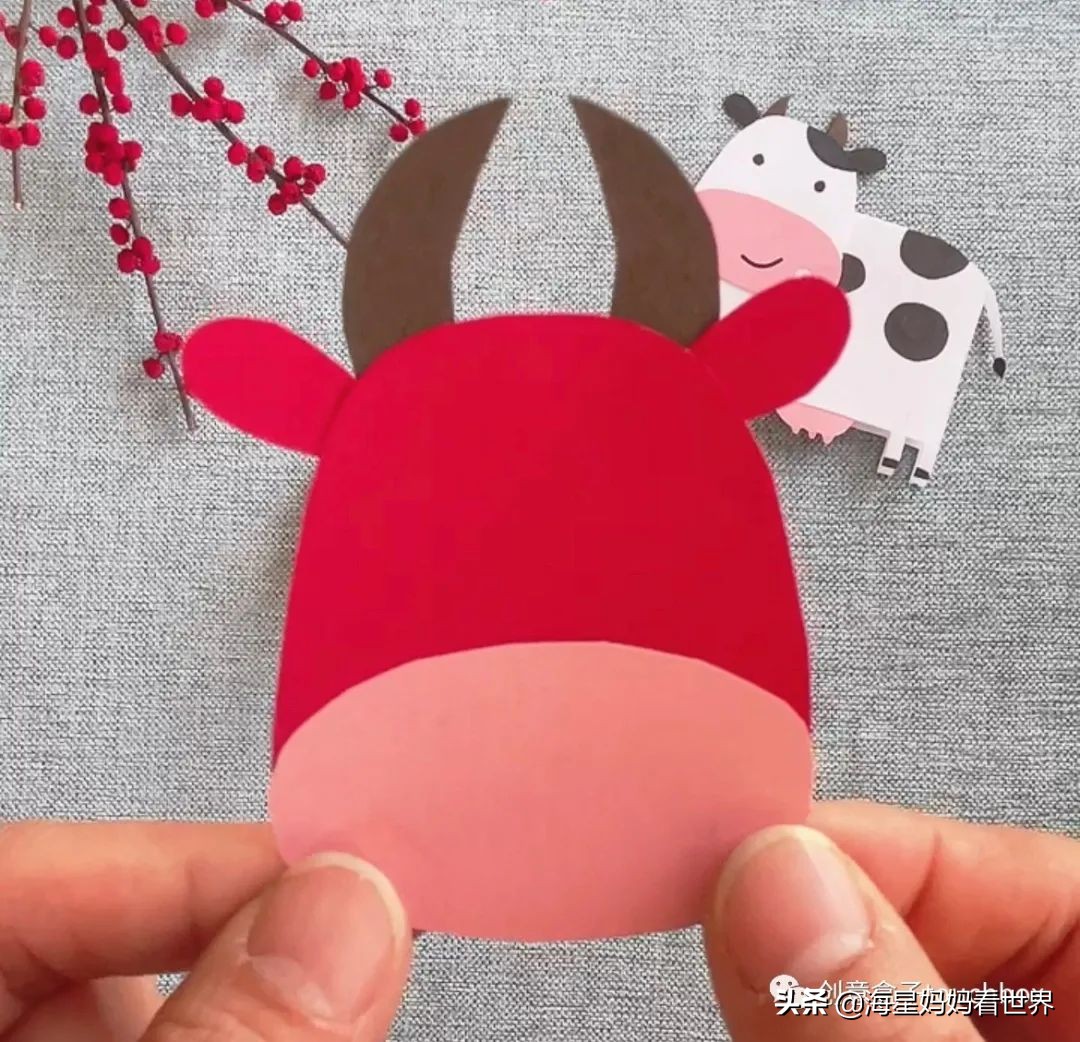 春节到，超可爱的牛卡片、牛灯笼、纸筒牛开心玩起来