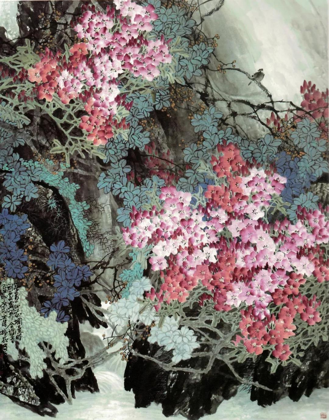 名家六尺杜鹃花国画欣赏,中国最美杜鹃花国画作品