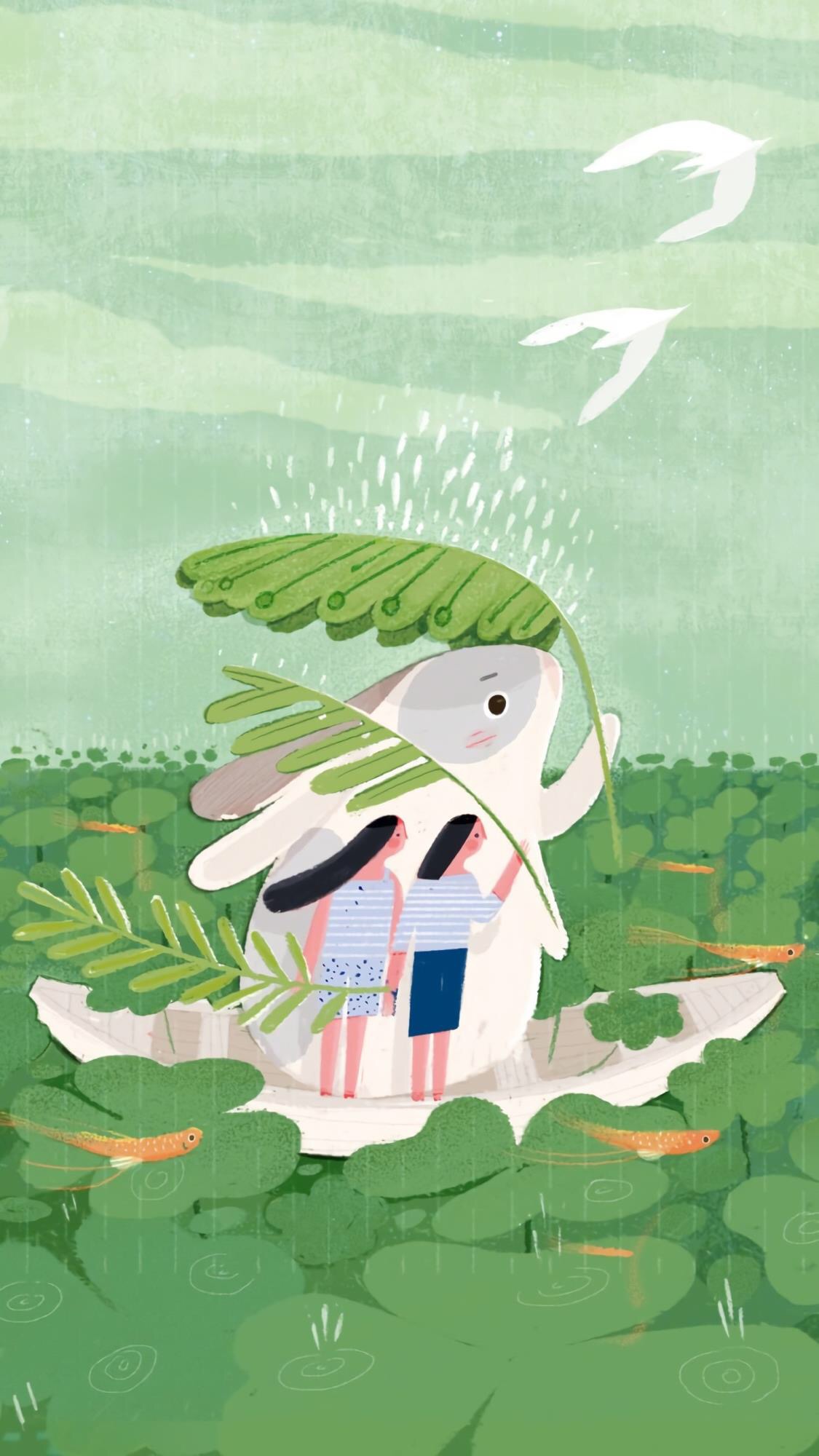 干净绿色系锁屏壁纸聊天背景,最近很火绿色的锁屏壁纸