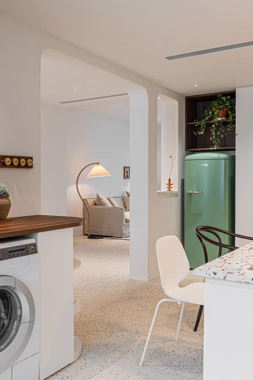 西安母女的111㎡三室暗房，拱形门、水磨石，超强储物力