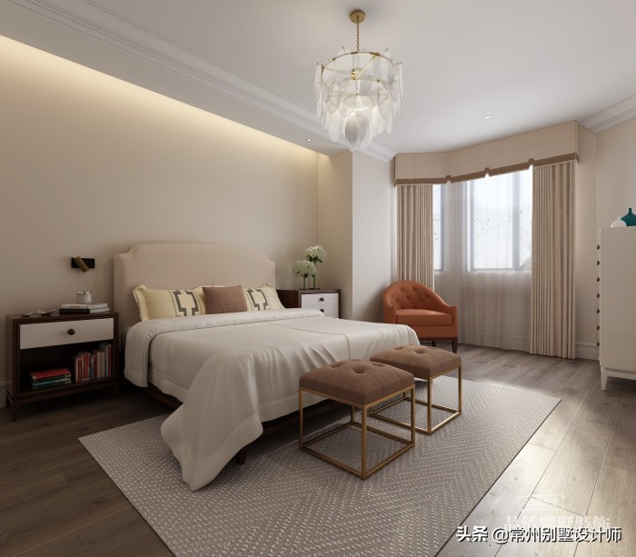 常州别墅装修现代轻奢风高雅大气,常州现代轻奢风格装修效果图