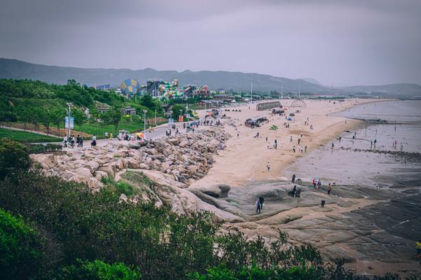 营口团山海洋公园的海蚀地貌,营口海滨国家地质公园