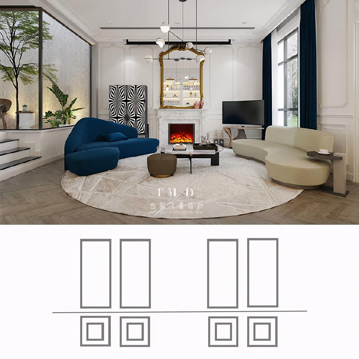 天花板石膏线条安装,墙面用石膏线条设计