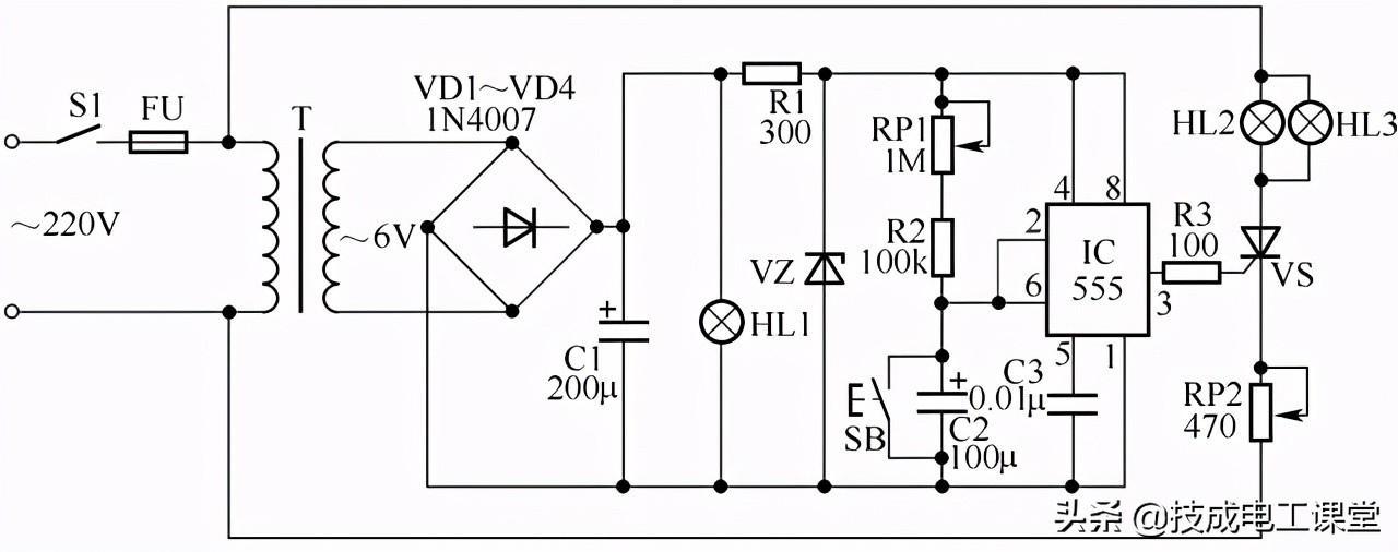 照明三个开关控制一个灯电路图,照明遥控开关的原理图