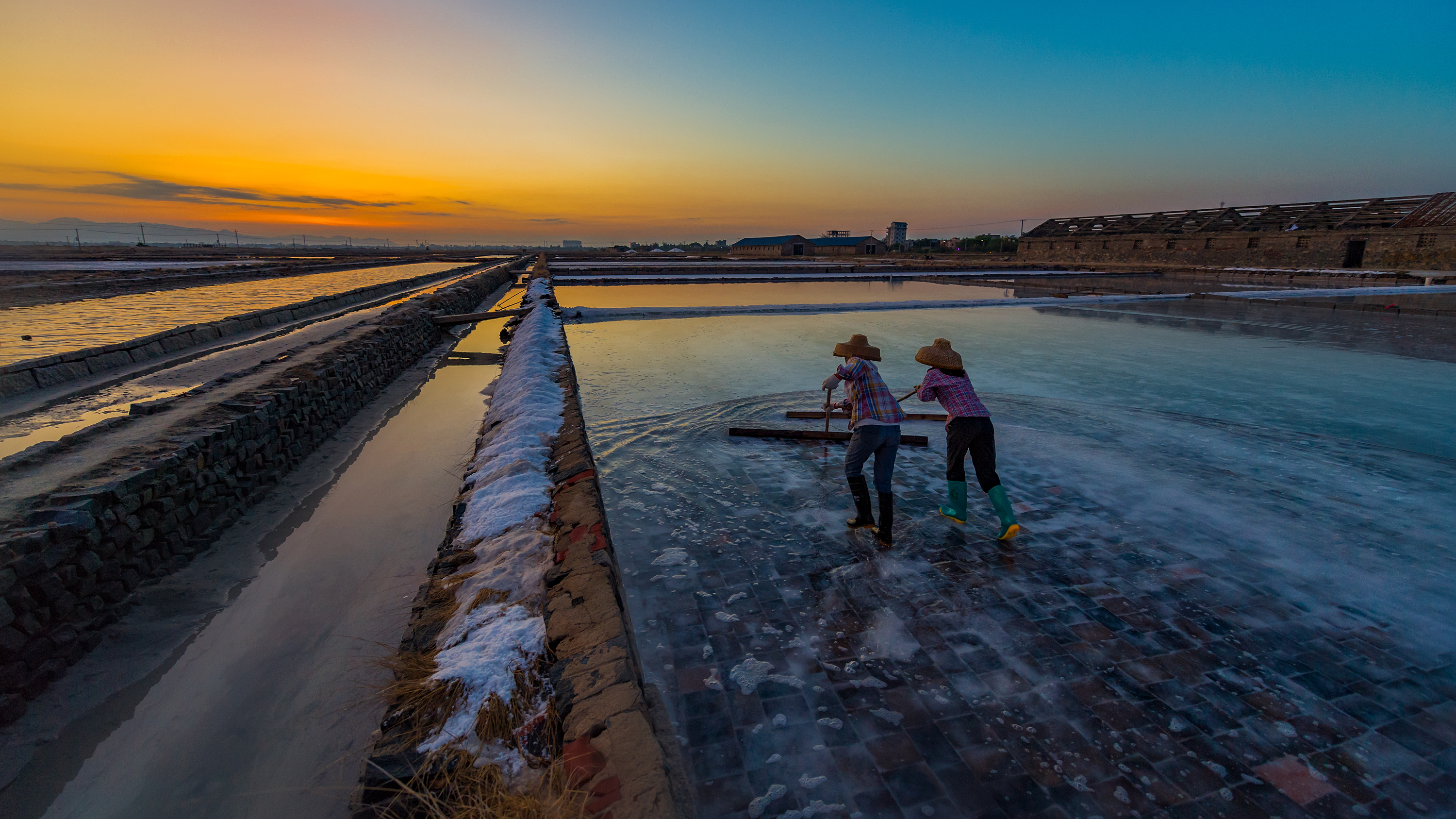 看日出海盐,看日出视频盐池