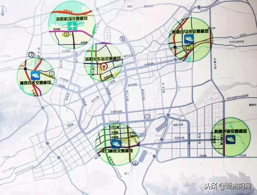 洛阳5大枢纽,洛阳市六大交通枢纽
