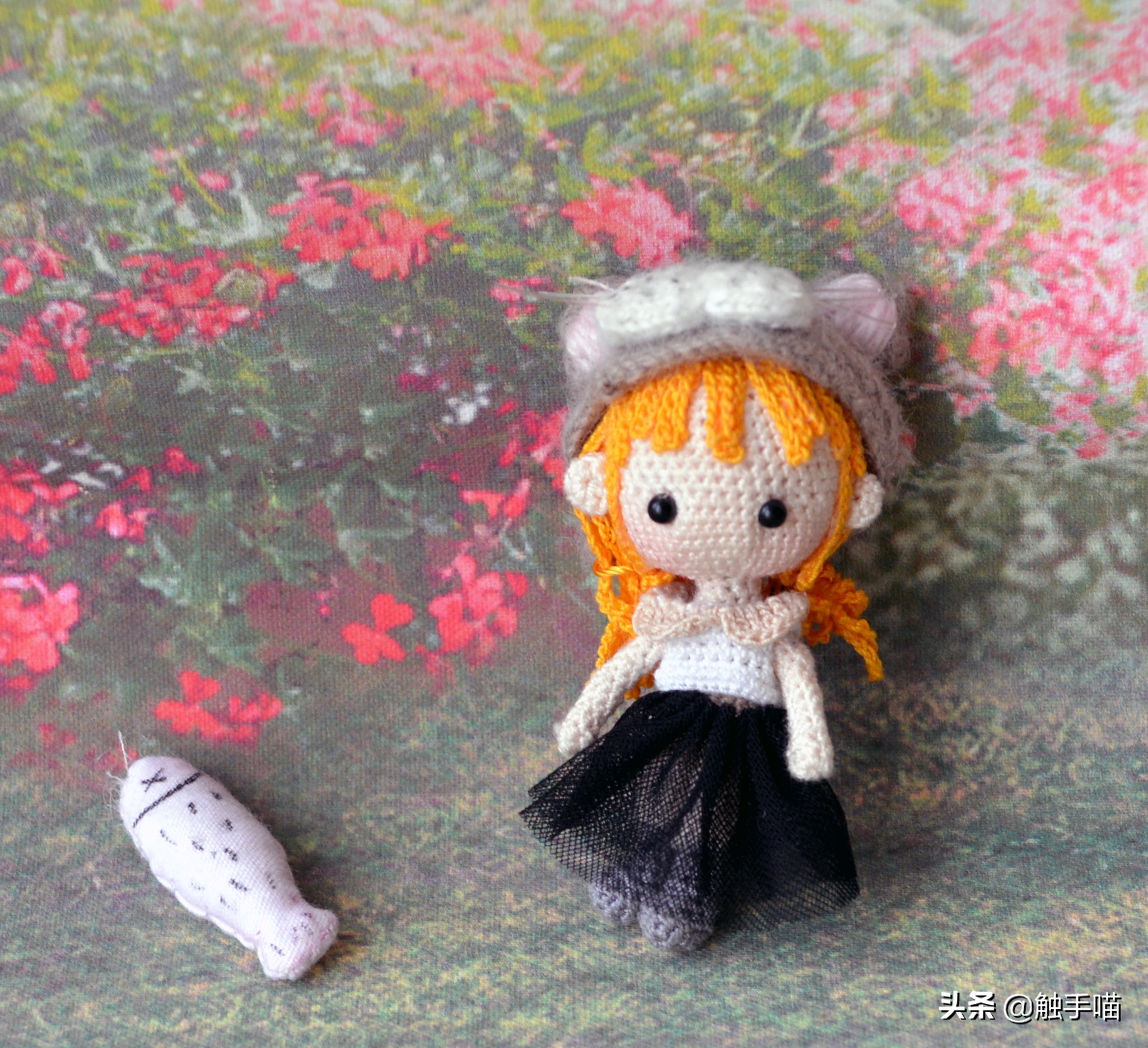 我的第一个迷你微钩娃娃——猫小点