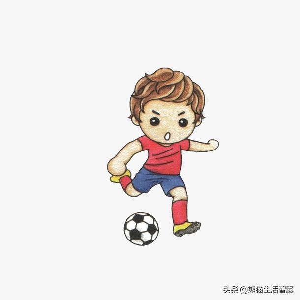 踢球画,儿童足球文化绘画