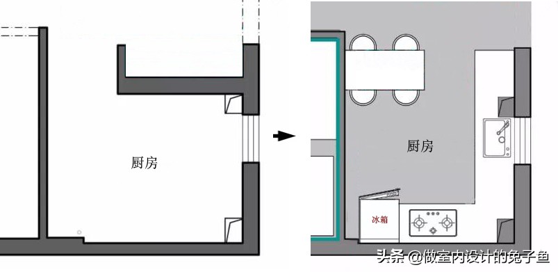 厨房太小放不下冰箱咋设计装修,厨房太小冰箱应该放哪里比较好