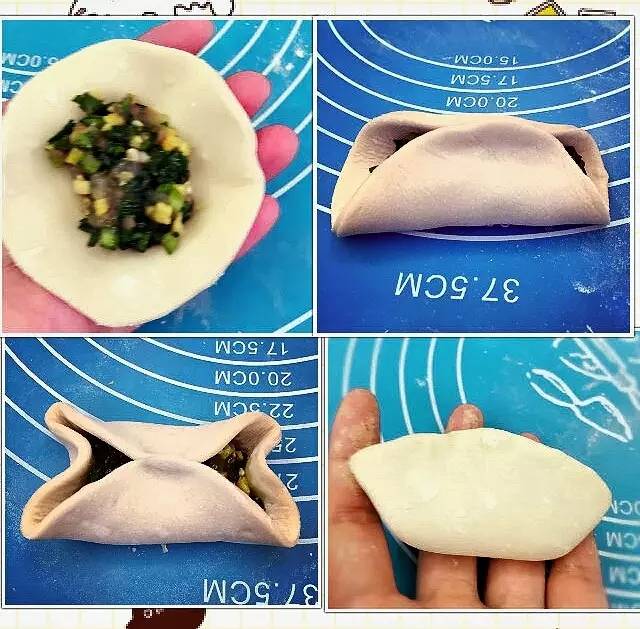 韭菜鸡蛋饺子花样包法图片,饺子多种花样包法图解