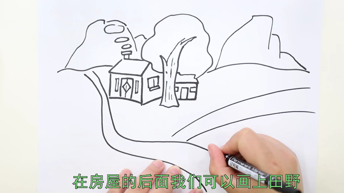 乡村美景怎么画,乡村美景怎么画梯田