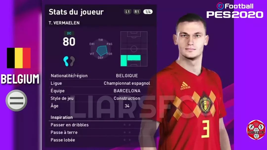 数据｜维特塞尔升黑，比利时国家队实况足球20赛季球员总评升降