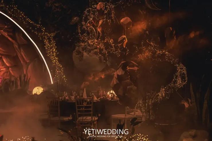 大型宇宙星空主题婚礼,一场神秘浪漫的星空主题婚礼