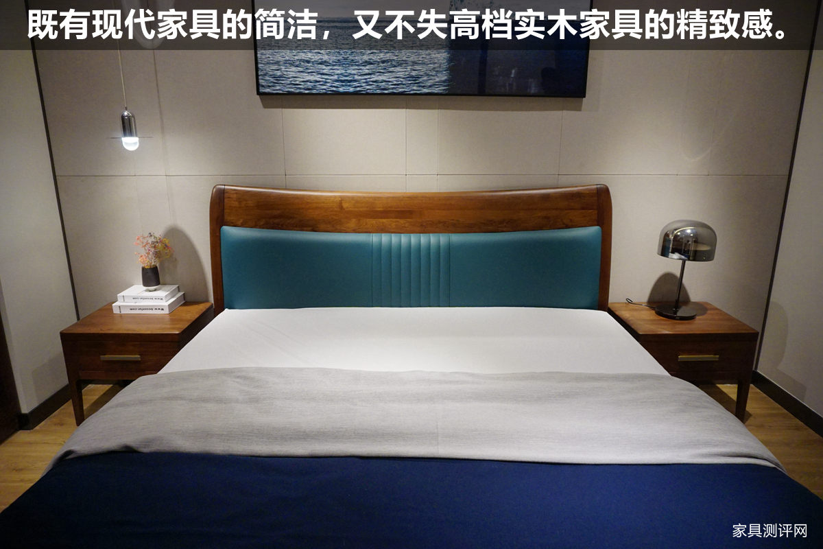 柏森新中式大床,适合轻奢风格的实木床