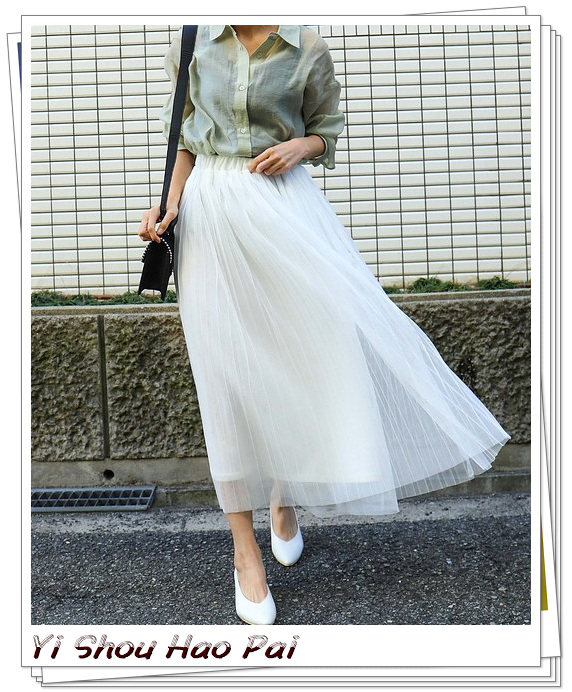 女生网纱裙穿搭技巧,夏天半身网纱裙的穿搭方法