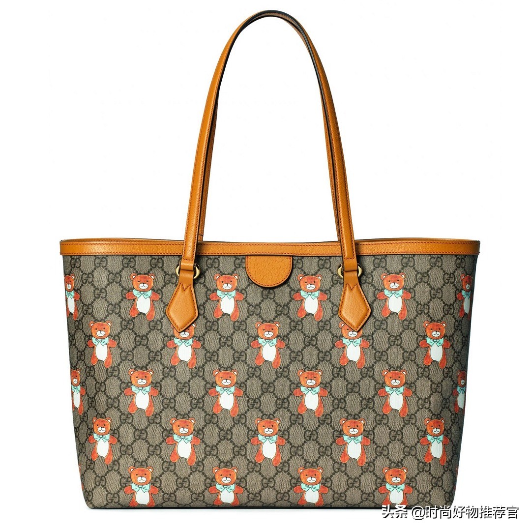 gucci泰迪熊印花连衣裙 (gucci粉色卫衣泰迪熊)