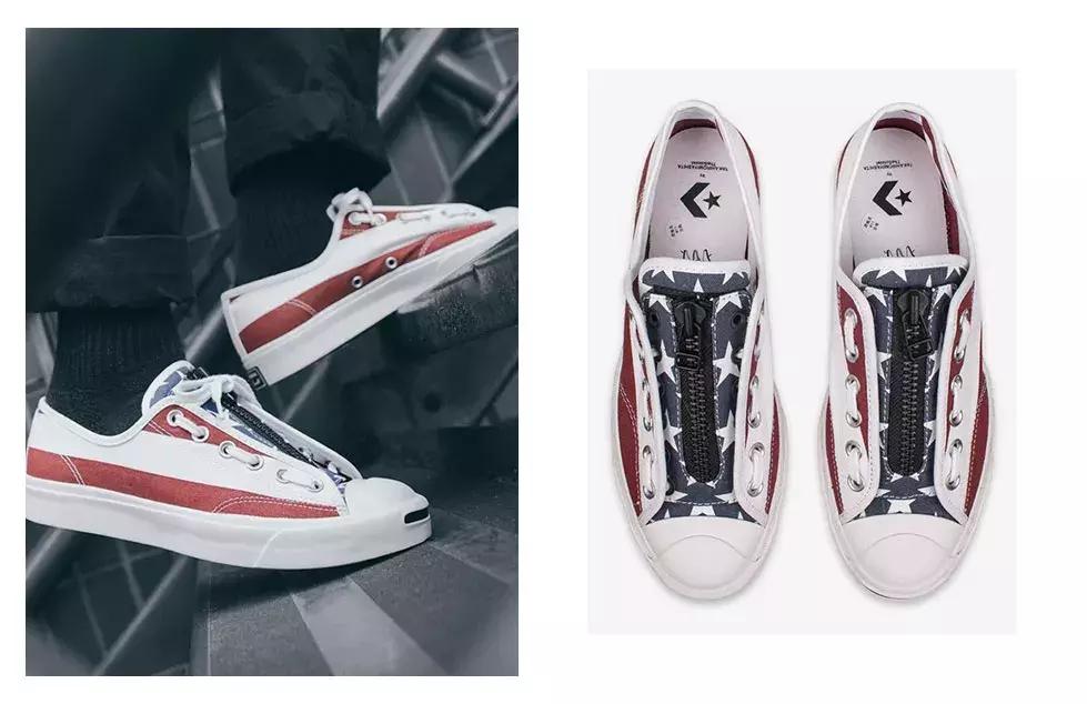 匡威白色彩虹高帮帆布鞋,匡威彩虹鞋高帮