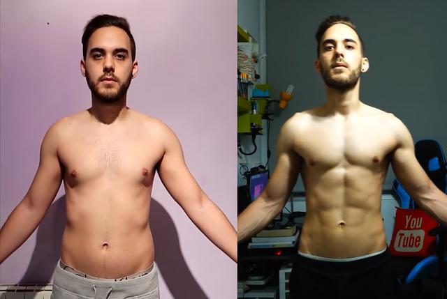 从零开始徒手健身三个月效果,零基础徒手健身3个月真实对比照