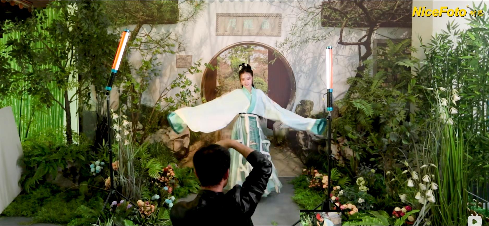 汉服夜间拍摄便携补光灯,汉服圆圈补光灯