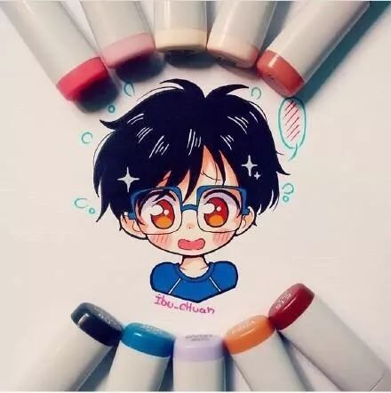 马克笔上色教程动漫人物q版30色,学马克笔画动漫免费教程