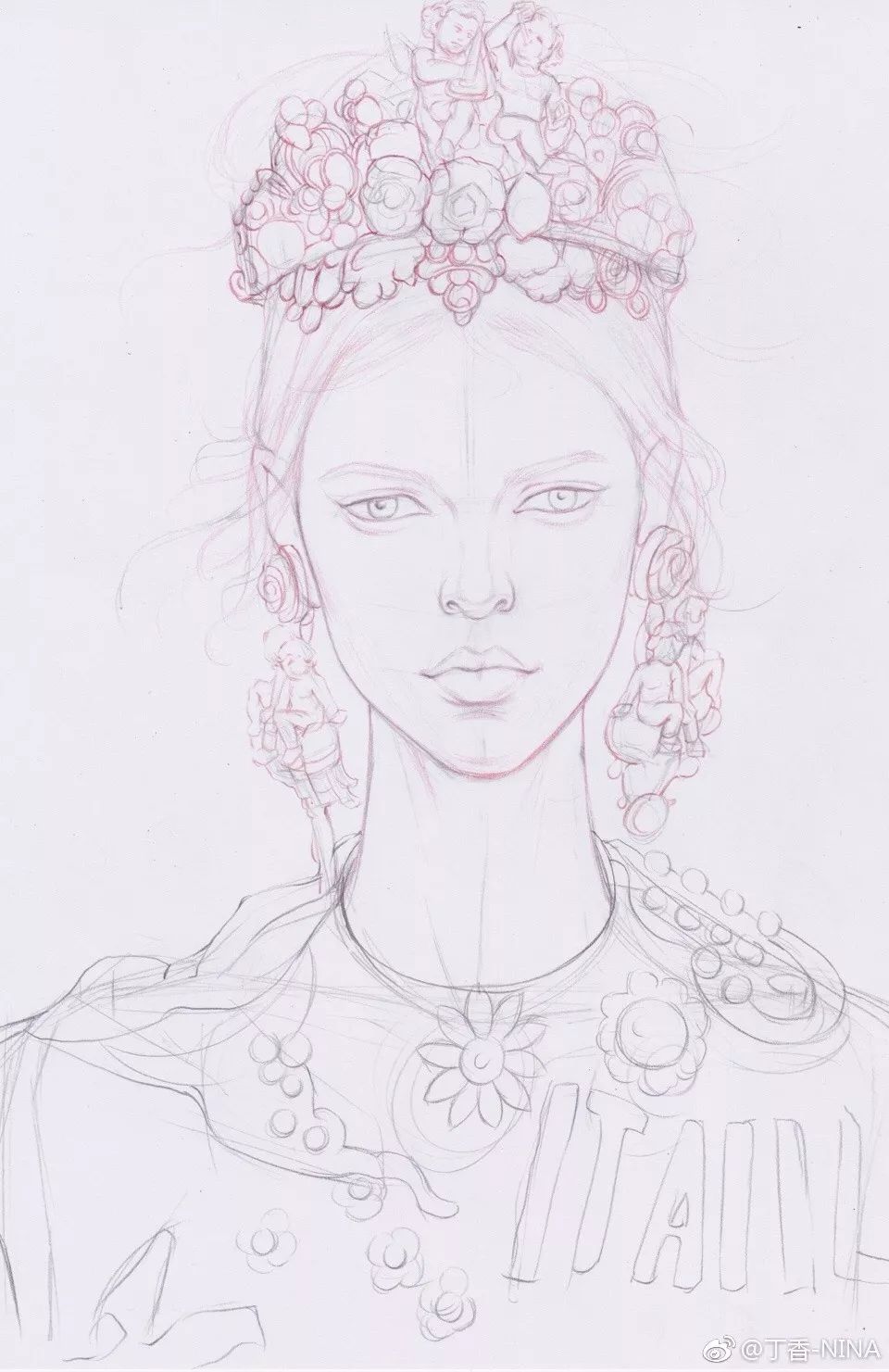 礼服怎么画好看仙气用彩铅,马克笔和彩铅裙子上色教程