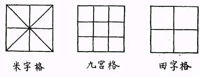 九宫格在书法中怎么用,九宫格书法练习口诀