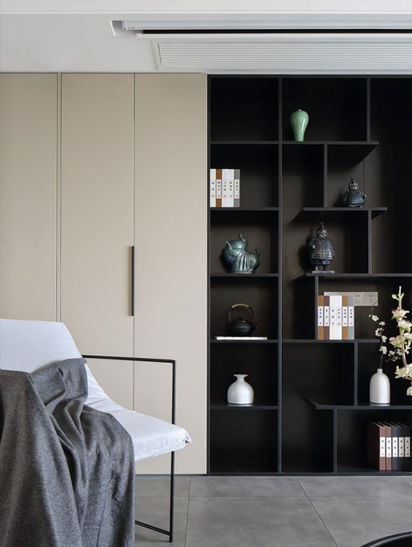 博古架式电视墙效果图,博古架装修效果图电视墙旁边