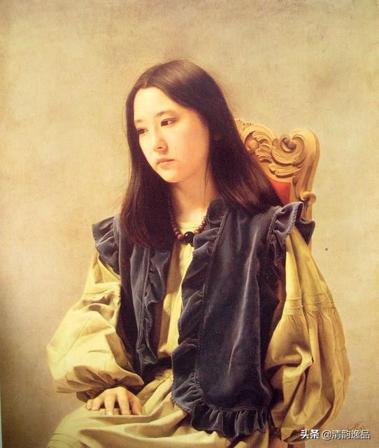 日本画家森本草介超写实油画人物,日本画家森本草介