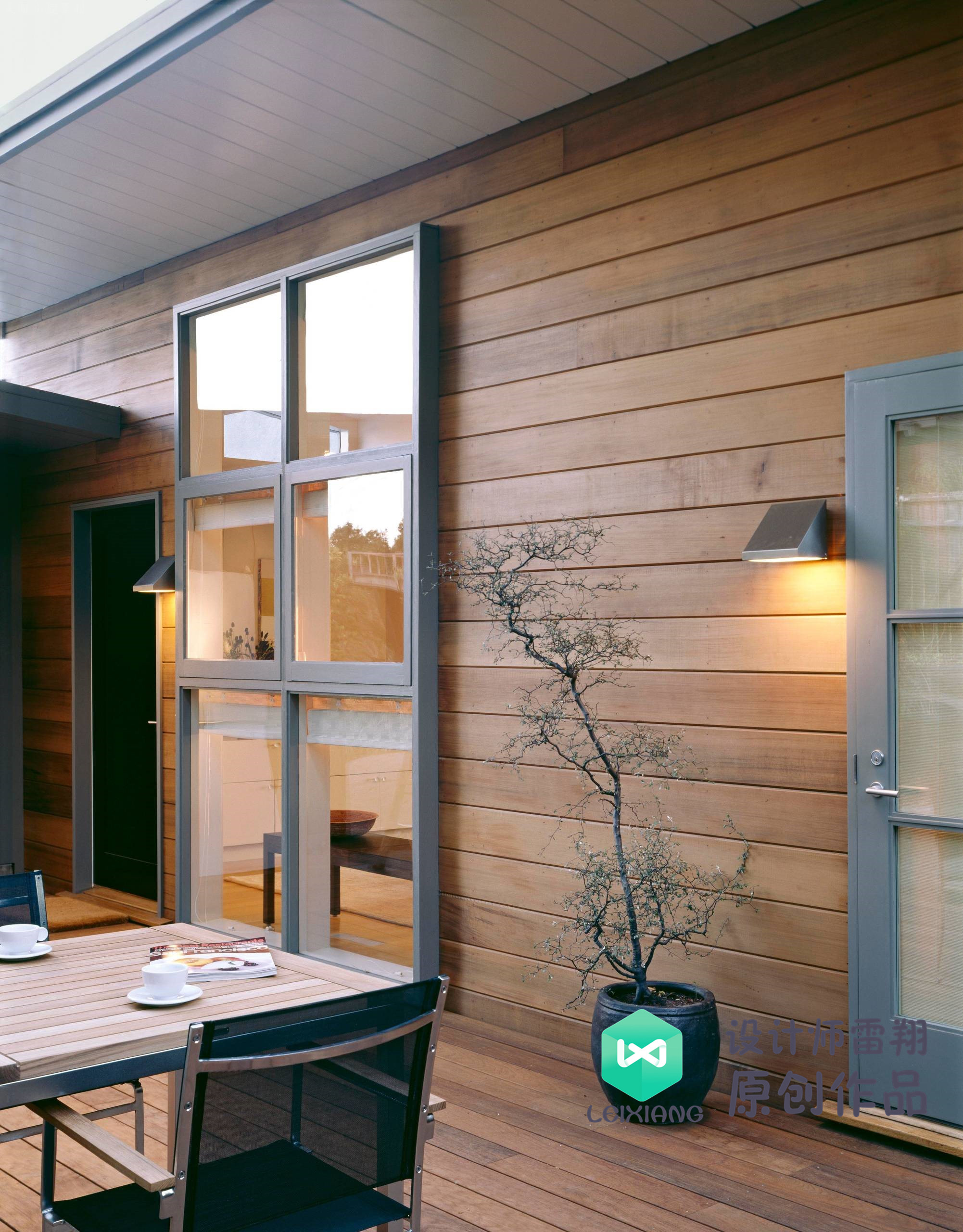 庭院防腐木颜色搭配效果图,庭院怎么铺装防腐木