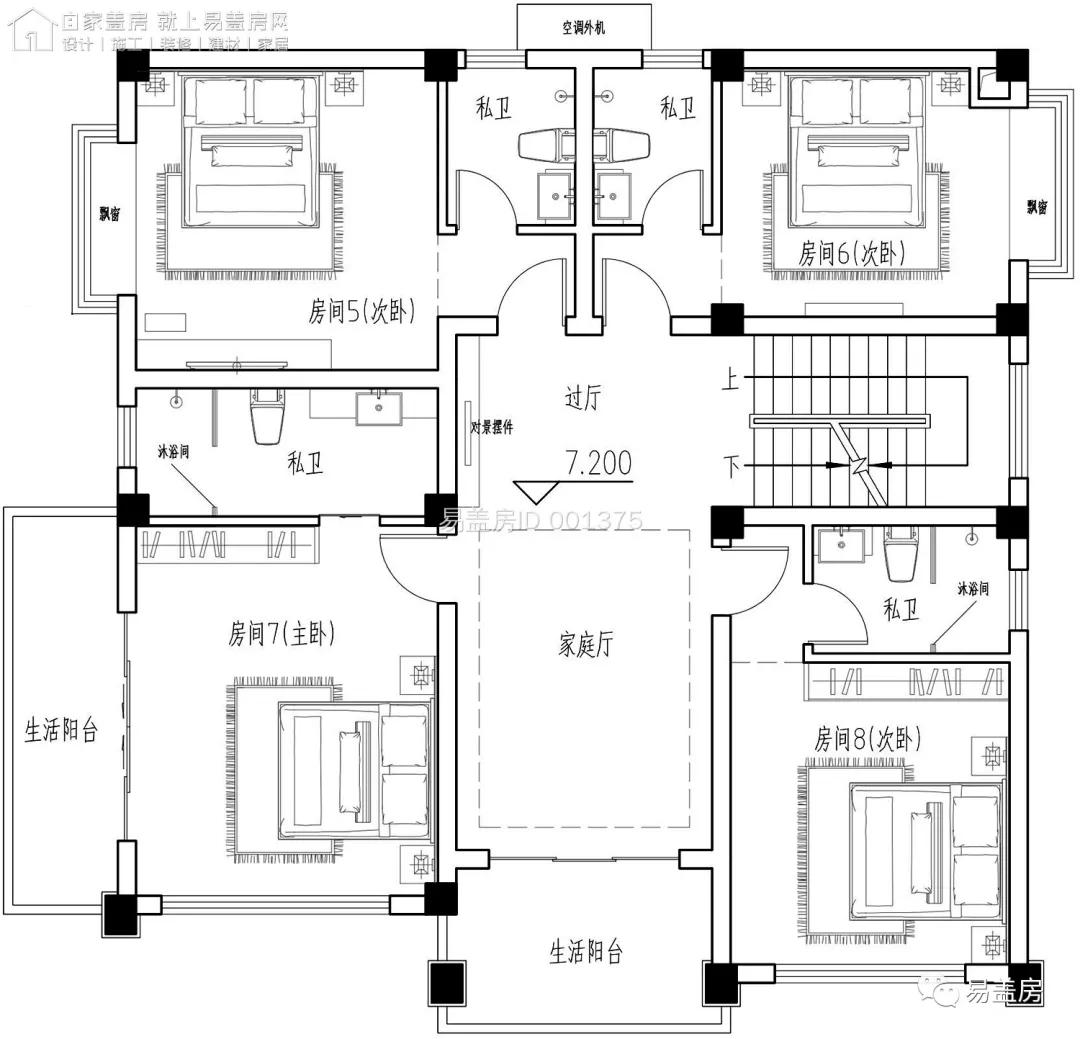 11.9m×12.2m,福建泉州豪华雅致的欧式别墅