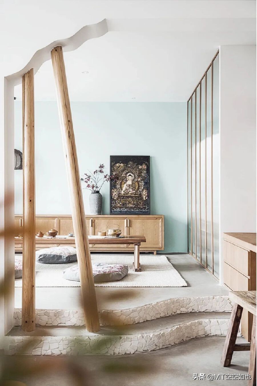 原木风空间营造的温馨气质,原木清爽灵动空间