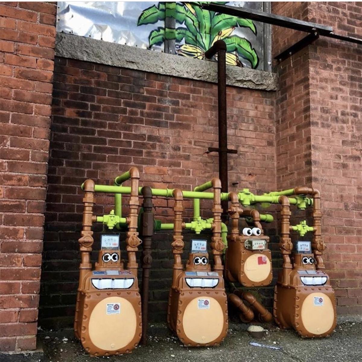 创意水管墙绘,水管彩绘简单又漂亮