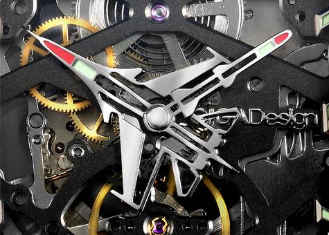 “中国芯”机械表上手，将指针设计成舰载机模样，氙气灯品味出众