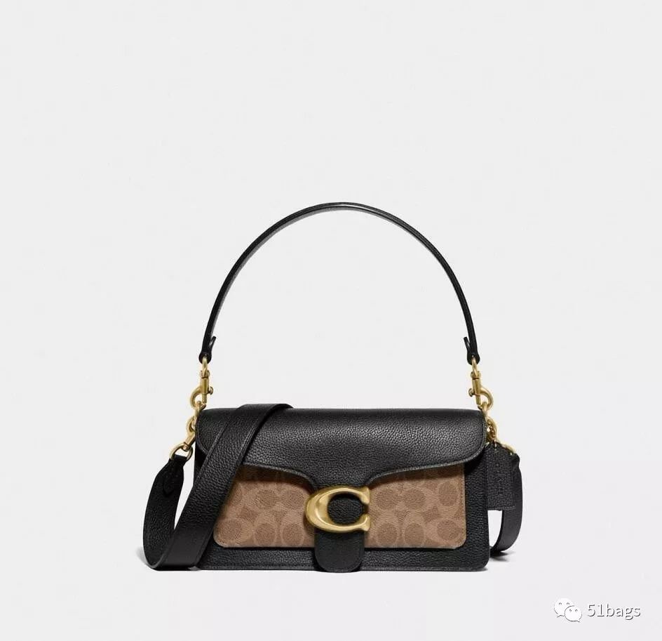 coach酒神包tabby奶茶色,coach酒神包正品细节图