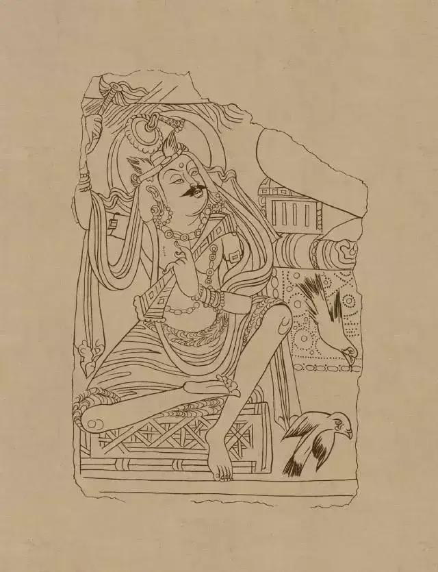 敦煌画线稿描摹,敦煌壁画白描勾线教程