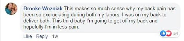 你能看到她后背的凸起吗?状似菱形,这是生理性分娩重要组成部分