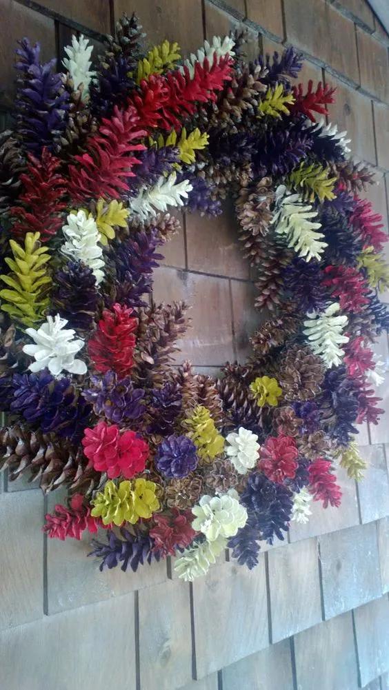 关于神奇的大自然的手工制作,100种松塔手工制作欣赏