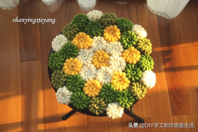 美轮美奂的钩编坐垫,怎样钩编各种坐垫